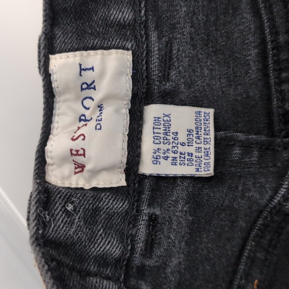 Vintage VTG Faded Washed Black Stretch Skinny Jeans 6 - Picture 3 of 3